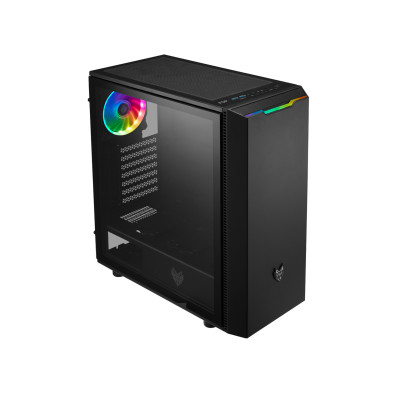 Корпус FSP CMT350 2xUSB3.0, fans F:2x12cm+ARGB R:1x12cm, без БЖ ATX