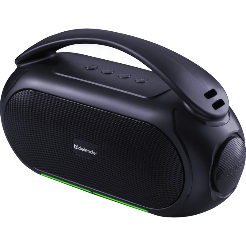 Акустична система 1.0 Defender Beatbox 12, 12Вт, Bluetooth/RGB/FM/USB/TF/MIC/ чорна
