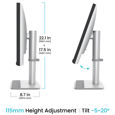 TFT 27" BenQ MA270U, IPS, 4K UHD, 2хHDMI, 2xUSB- C, HAS, Pivot, сріблясто-сірий
