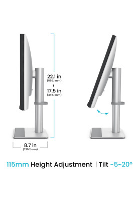 TFT 27" BenQ MA270U, IPS, 4K UHD, 2хHDMI, 2xUSB- C, HAS, Pivot, сріблясто-сірий