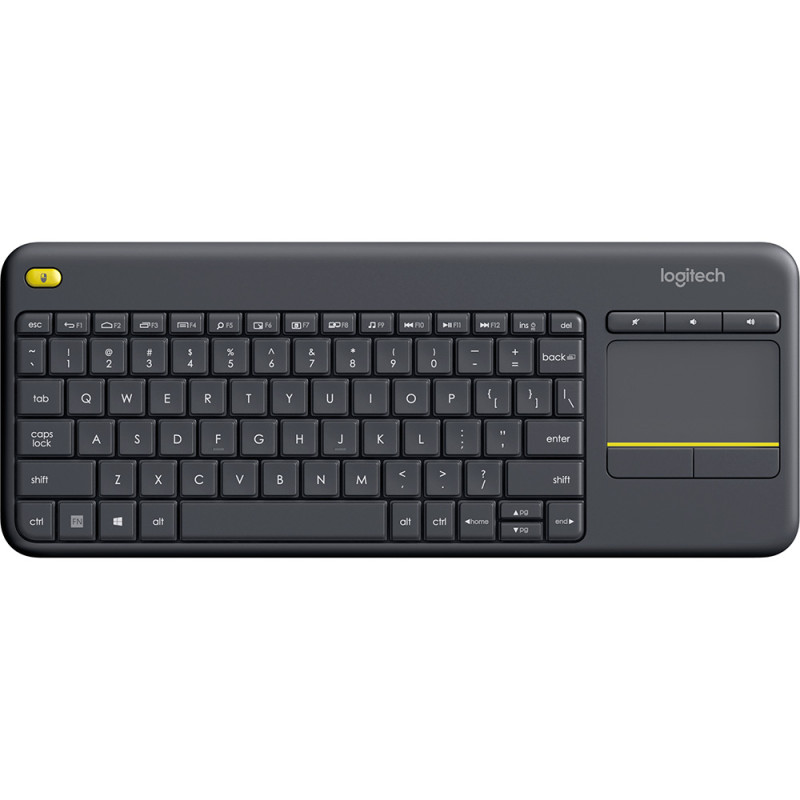 Клавіатура Logitech K400Plus, бездротова, чорна
