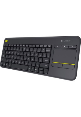Клавіатура Logitech K400Plus, бездротова, чорна