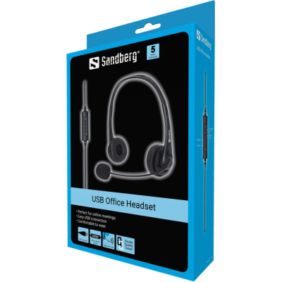 Гарнітура Sandberg Office, USB, Black Гарнітура Sandberg Office, USB, Black
