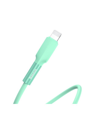 Кабель USB3.1 AM-Lightning M, 1 м, 2.4A,Silica gel Зелений, CALDC Baseus