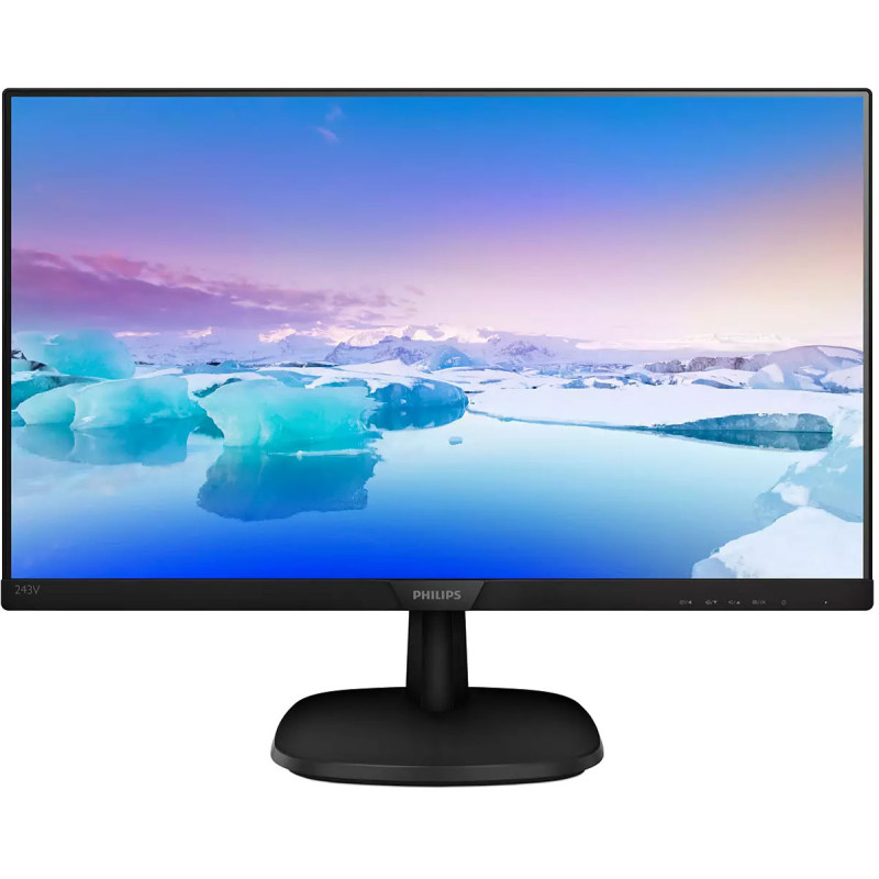 TFT 23.8" Philips 243V7QDAB, IPS, VGA, DVI-D, HDMI, колонки, чорний