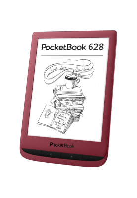 Електронна книжка PocketBook 628 Touch Lux 5, Ruby Red