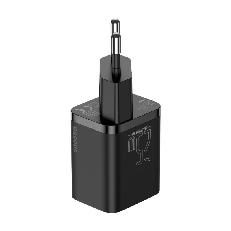 Зарядний пристрій 1xUSB 25W (USB-C) Чорний Baseus