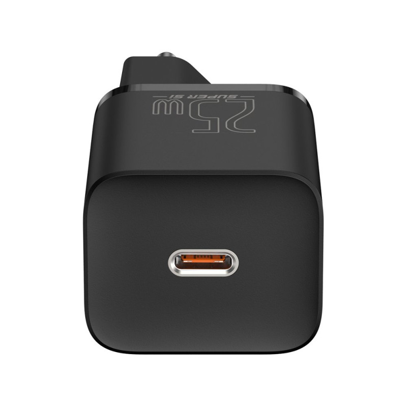 Зарядний пристрій 1xUSB 25W (USB-C) Чорний Baseus