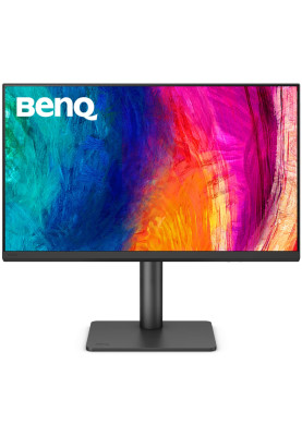 TFT 27" BenQ PD2706QN, QHD, IPS, HDMI, DP, USB-C, HAS, Pivot, колонки, темно сірий