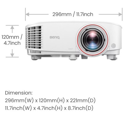Проектор BENQ TH671ST, короткофокусний, DLP,1080P,ANSI 3000Lm,10000:1, 2хHDMI, USB,16:9, білий