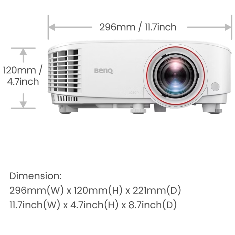 Проектор BENQ TH671ST, короткофокусний, DLP,1080P,ANSI 3000Lm,10000:1, 2хHDMI, USB,16:9, білий