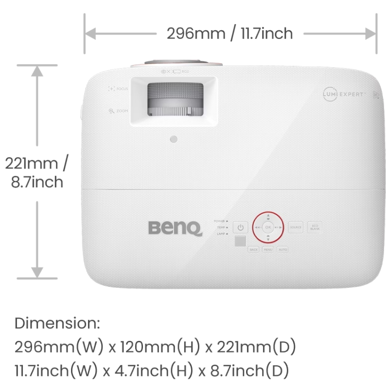 Проектор BENQ TH671ST, короткофокусний, DLP,1080P,ANSI 3000Lm,10000:1, 2хHDMI, USB,16:9, білий