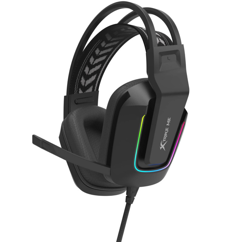 Ігрова гарнітура XTRIKE ME GH-712, USB+3.5мм, RGB, кабель 2м, чорна