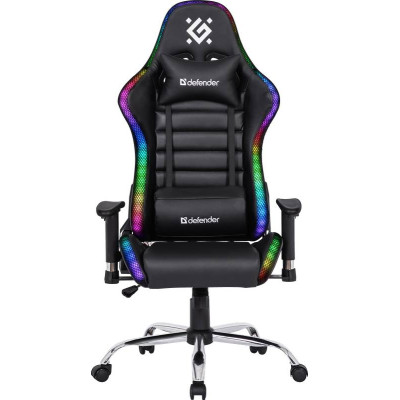 Крісло ігрове Defender Ultimate, 60мм, Клас 3, RGB ПУ, Black