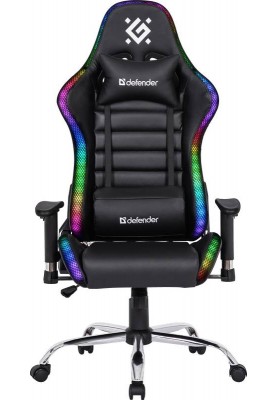 Крісло ігрове Defender Ultimate, 60мм, Клас 3, RGB ПУ, Black