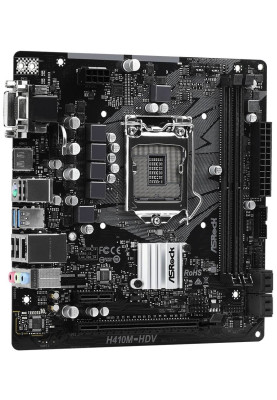 ASRock H410M-HDV/REF (1200/H410, 2*DDR4, 1xPCIex16, HDMI/DVI/VGA, 4xSATAІІІ, GLan, 7.1ch, mATX)
