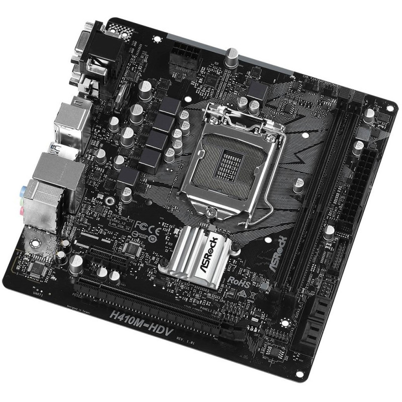 ASRock H410M-HDV/REF (1200/H410, 2*DDR4, 1xPCIex16, HDMI/DVI/VGA, 4xSATAІІІ, GLan, 7.1ch, mATX)