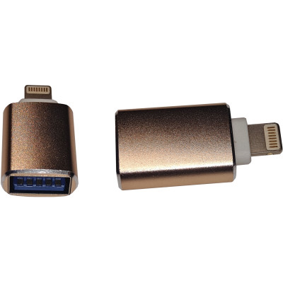 Перехідник OTG Lightning-USB 3.0 AF Gold