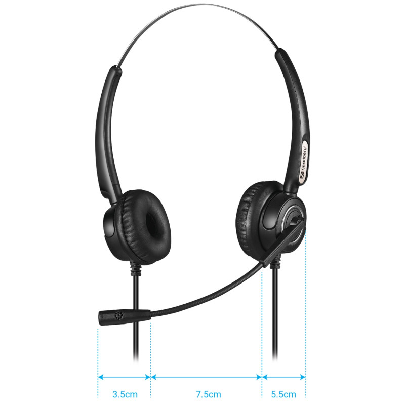 Гарнітура Sandberg Office Headset Pro Stereo ,USB, Black