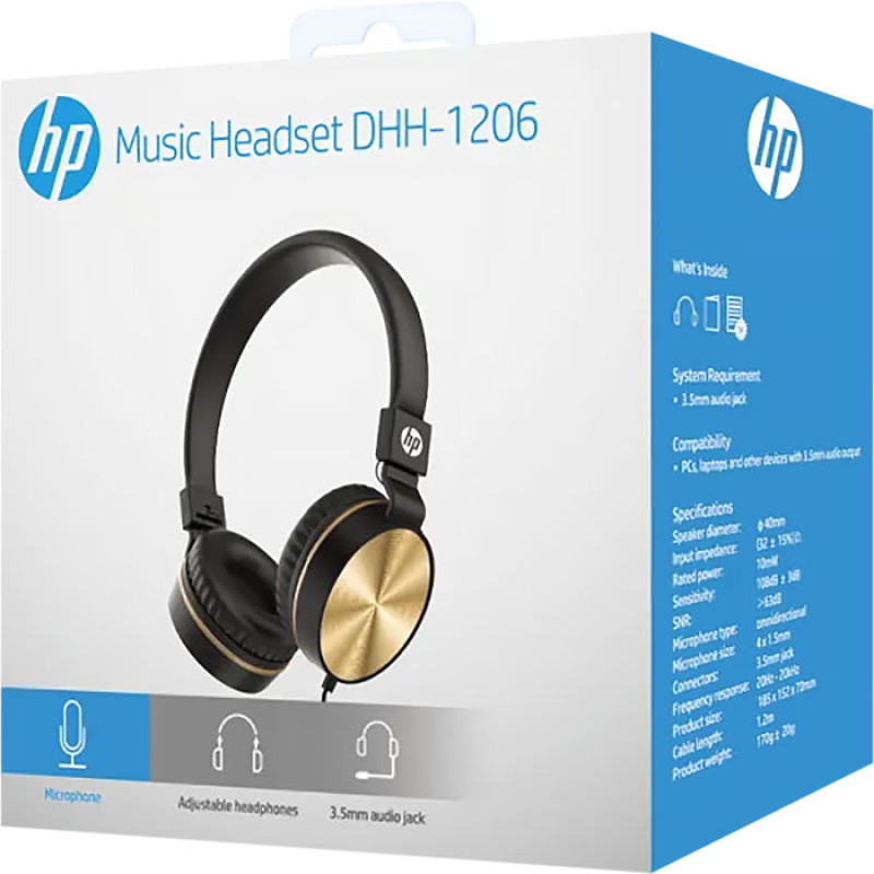 Гарнітура HP DHH-1206, 3,5мм, Black