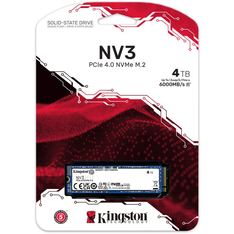 SSD 4TB Kingston NV3 M.2 2280 PCIe 4.0 x4 NVMe