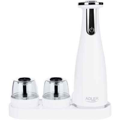 Млинок для спецій Adler AD 4449 white електричний/150мл/керамічні жорна/USB-C/3 змінні млинки/білий Млинок для спецій Adler AD 4449 white електричний/150мл/керамічні жорна/USB-C/3 змінні млинки/білий