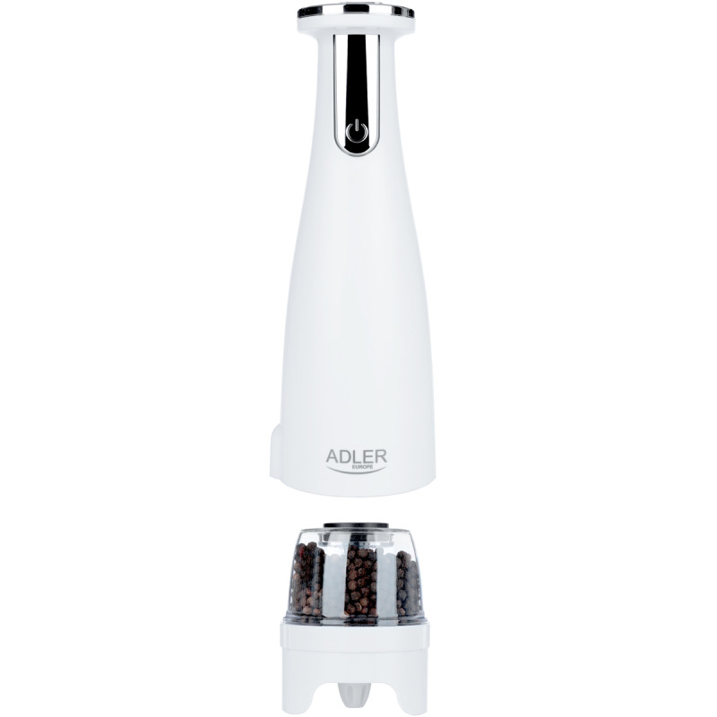 Млинок для спецій Adler AD 4449 white електричний/150мл/керамічні жорна/USB-C/3 змінні млинки/білий