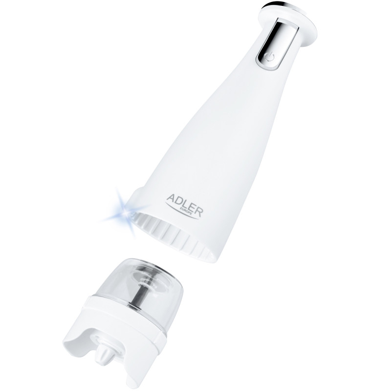 Млинок для спецій Adler AD 4449 white електричний/150мл/керамічні жорна/USB-C/3 змінні млинки/білий