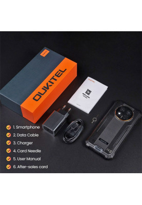 Смартфон Oukitel WP28S 6.5"HD+ /4GB+128GB/ T606 /10600mAh /13+5Мп/ IP69K /NFC Orange