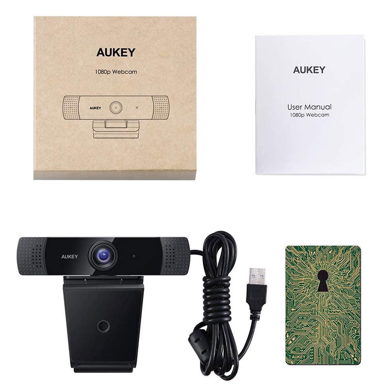 Веб-камера Aukey 1080p FHD Live Streaming Camera, Stereo Mic