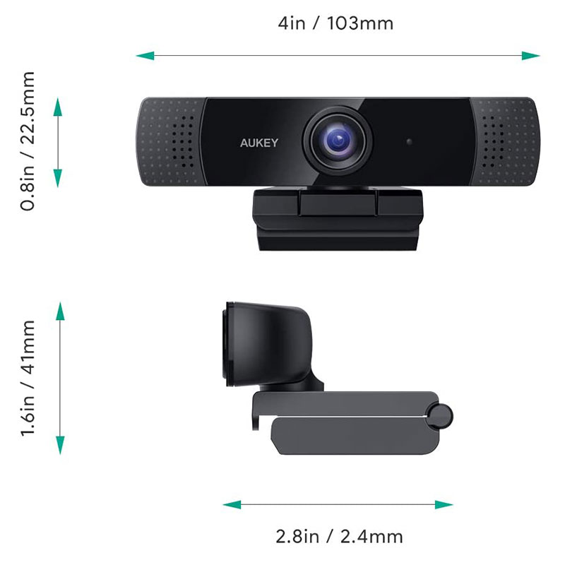 Веб-камера Aukey 1080p FHD Live Streaming Camera, Stereo Mic