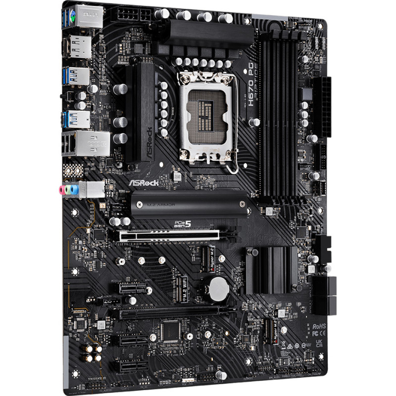 ASRock H670 PG RIPTIDE (1700/H670, 4*DDR4, 2xPCIex16, 4xSATAІІІ, 3xM.2, 2.5GLan, 7.1ch, ATX)