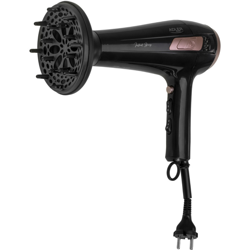 Фен Adler AD 2283 black 2400Вт/ 2 швидкості/ хол.обдув/ темп.режимів-3/ ахист від перегріву