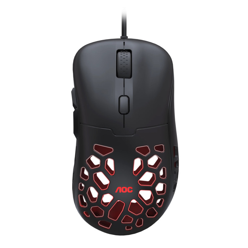 Мишка AOC GM510B ігрова, 16000dpi., 6кн., RGB PMW3389 Ultra-Light чорна