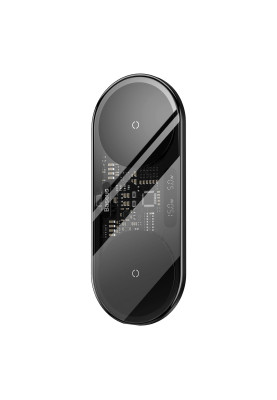 Бездротовий зарядний пристрій Baseus 20W Digital LED Display з цифровим дисплеєм чорний