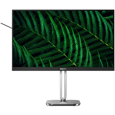 TFT 27" Philips 27B2G5500, IPS,100Hz, VGA, HDMI, DP, USB-hub, HAS, кол., сріблясто-сірий