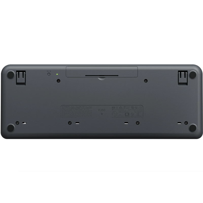 Клавіатура бездротова  LOGITECH K250 UKR, 2.4GHZ/BT,  Graphite Клавіатура бездротова  LOGITECH K250 UKR, 2.4GHZ/BT,  Graphite
