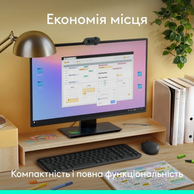 Клавіатура бездротова LOGITECH K250 UKR, 2.4GHZ/BT, Graphite Клавіатура бездротова LOGITECH K250 UKR, 2.4GHZ/BT, Graphite