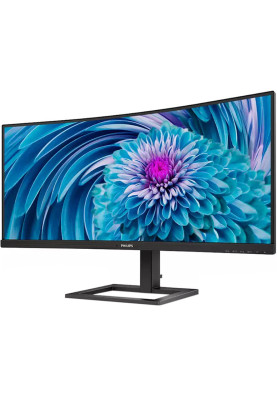 TFT 34" Philips 346E2CUAE, VA, вигнутий, WQHD, DP, HDMI, USB-С, HAS,  колонки, чорний