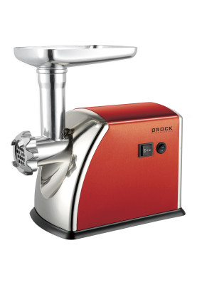 М'ясорубка BROCK  MG 1601 RD 1400Вт/2кг/хв/реверс/3 решітки/насадка для ковбас/кеббе/3 терки/червона
