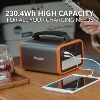 Зарядна станція Energizer 150Вт (230Вт/г) 2xDC, LiFePO4, USB-C PD 60Вт Зарядна станція Energizer 150Вт (230Вт/г) 2xDC, LiFePO4, USB-C PD 60Вт