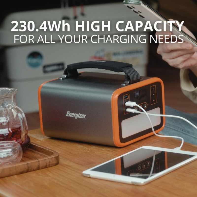 Зарядна станція Energizer 150Вт (230Вт/г) 2xDC, LiFePO4, USB-C PD 60Вт