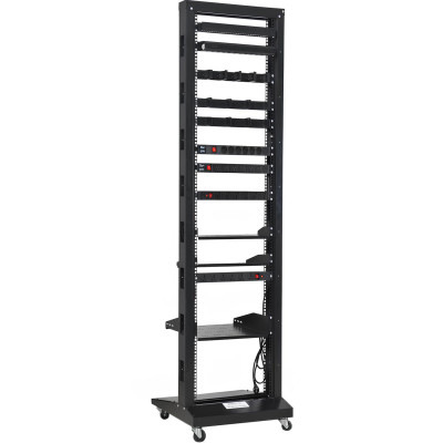 Стійка 19", high 42U, одинарна, чорна, 250кг, Kingda