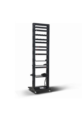 Стійка 19", high 42U, одинарна, чорна, 250кг, Kingda