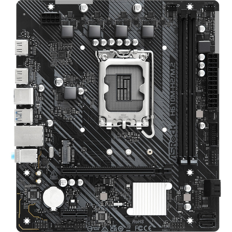 ASRock H610M-H2/M.2 (1700/H610, 2*DDR4, 1xPCIex16, 2xHDMI, 4xSATAІІІ, M.2, GLan, 7.1ch, mATX)