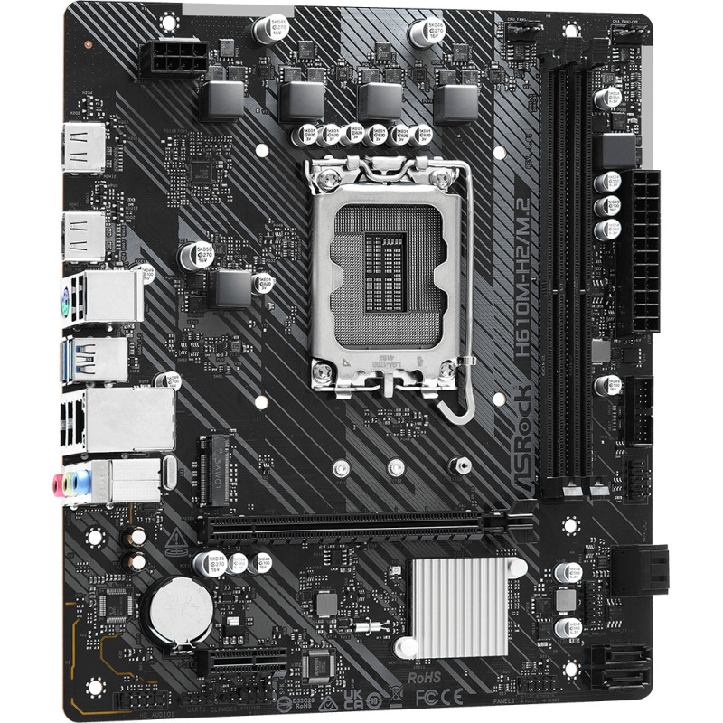 ASRock H610M-H2/M.2 (1700/H610, 2*DDR4, 1xPCIex16, 2xHDMI, 4xSATAІІІ, M.2, GLan, 7.1ch, mATX)