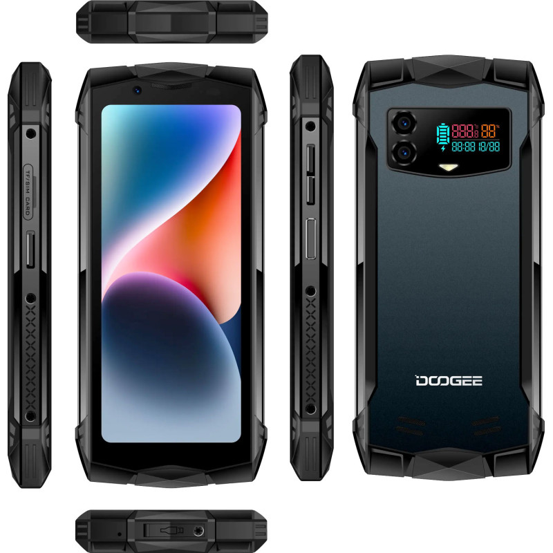 Смартфон Doogee Smini 4.5" qHD+ /8GB/256GB/ G99 / 3000mAh / 50+8Мп / NFC/IP68/IP69K Black