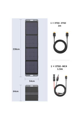 Сонячна панель Ugreen 200W Solar Panel SC200 IP67 MPPT XT60+MC4