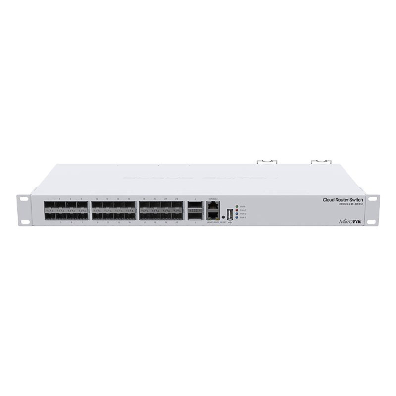 Комутатор Mikrotik CRS326-24S+2Q+RM, 24xSFP+, 2xQSFP+, USB, 1хRJ45