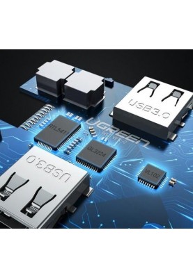 Док-станція USB3.0 Type-C --> HDMI/USB 3.0x3/TRRS 3.5mm/PD Ugreen CM136 Сіра
